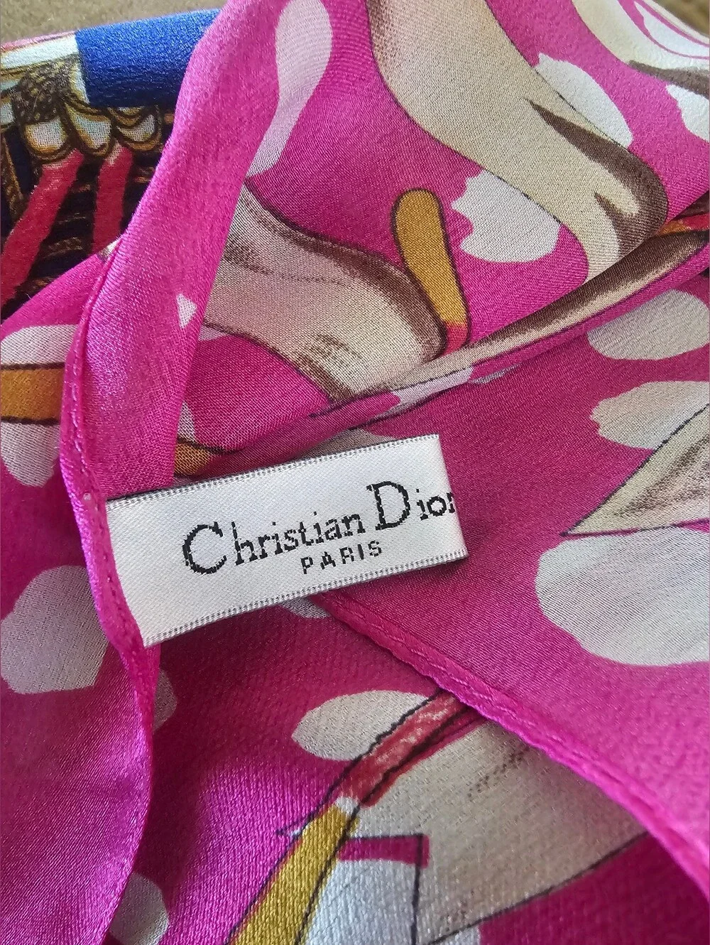 Vintage Christian Dior Silk Scarf 